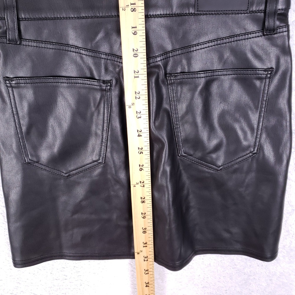Pistola Faux Leather Dress Womens XS Long Sleeve Mini Black Vegan Utility Moto - Picture 9 of 10